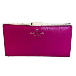 Kate Spade Pink & White Leather Wallet
